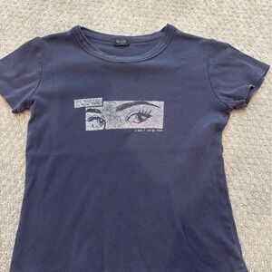 Brandy Melville Dark Blue Eye Graphic Tee